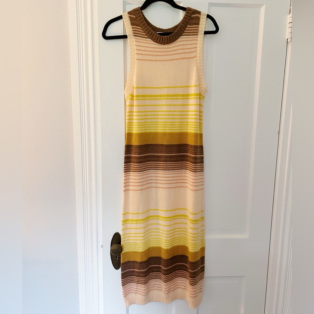 Native Youth Striped Knit Midi Dress